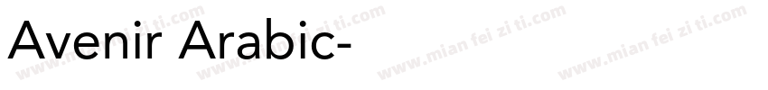Avenir Arabic字体转换